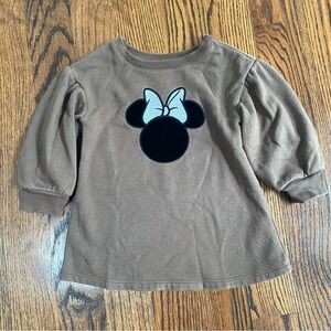 Baby GAP Minnie Dress Size 3T, brown with metallic bow